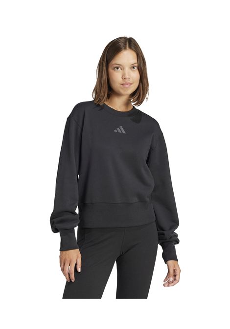 Felpa Adidas All SZN French Terry Girocollo Nero Donna ADIDAS CORE | Felpe | JJ1259-
